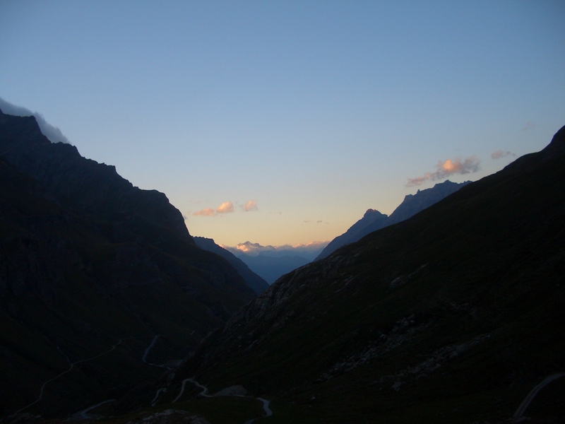 Benevolo Hütte: Blick aus dem Fenster früh am Morgen